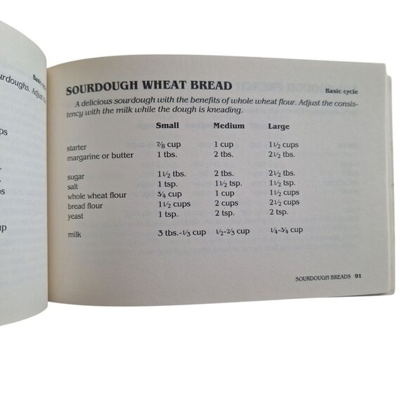 Bread Machine Cook Book Nitty Gritty Vintage Sourdough Donna German 1991 - Picture 7 of 9